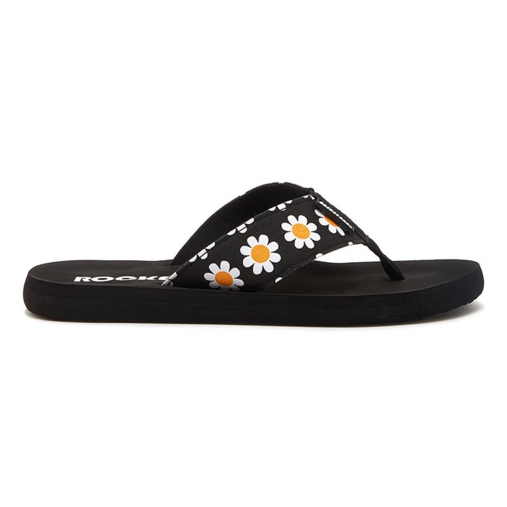 Rocket Dog Size 8M Women's Black Daisy Adios Flip Flops Sandals Shoes - Picture 2 of 5